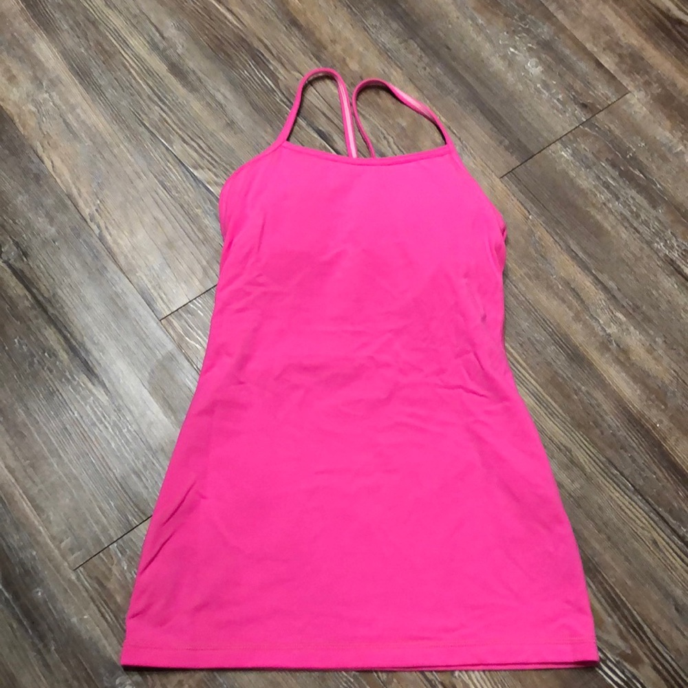 Y strap tank with built in bra